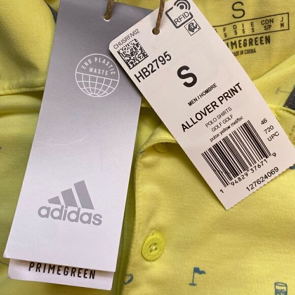 *NWT* Adidas Men’s Small Primegreen Allover Print Golf Shirt - Picture 5 of 6
